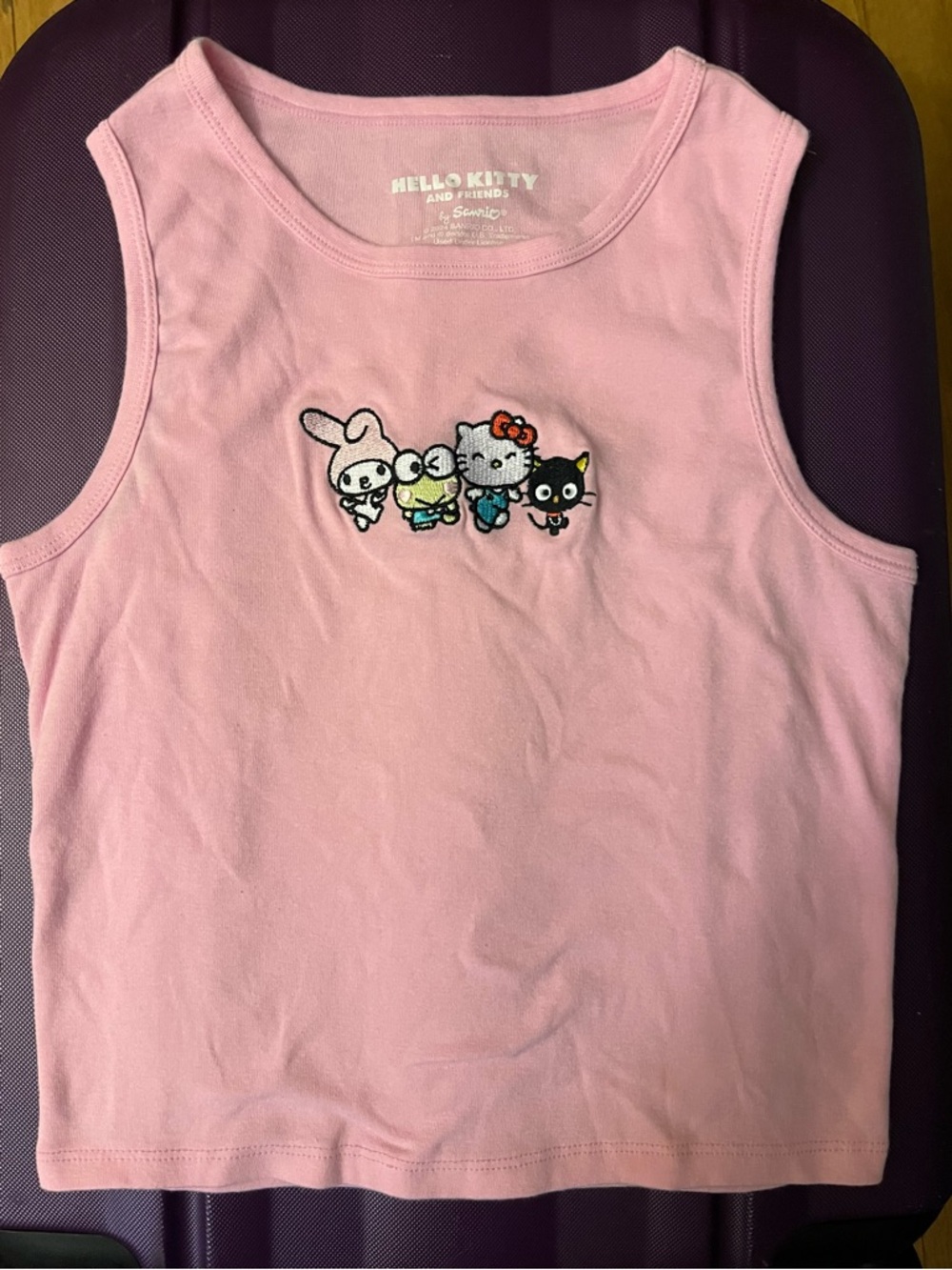 Hello Kitty Pink Shrunken Tank - Size Small